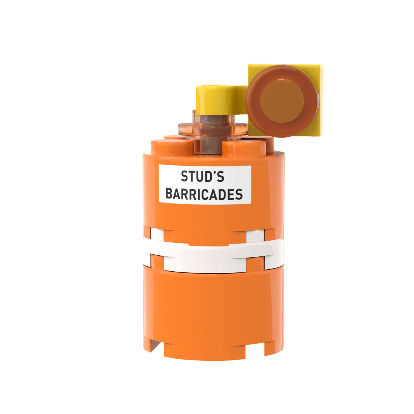 Construction Cone Barricade - Custom Printed - Made Using LEGO® Parts