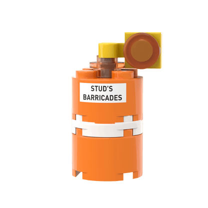 Construction Cone Barricade - Custom Printed - Made Using LEGO® Parts