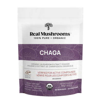 Organic Chaga Extract Powder by Real Mushrooms
