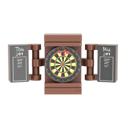 Dart Board - Custom Printed Minifig Scale - Made using LEGO® parts