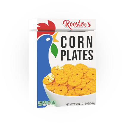 Corn Plates - Breakfast Cereal - Custom Printed 1x2x2 Brick & Tile - Made Using LEGO® Parts