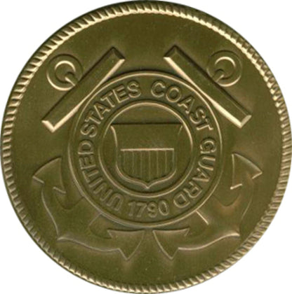 Coast Guard Service Medallion, Brass Coast Guard Medallion