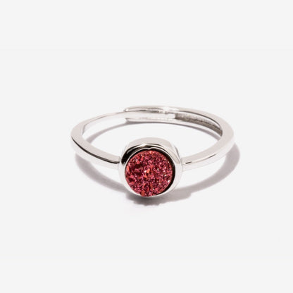 Cove Fuchsia Druzy Silver Ring by Little Sky Stone