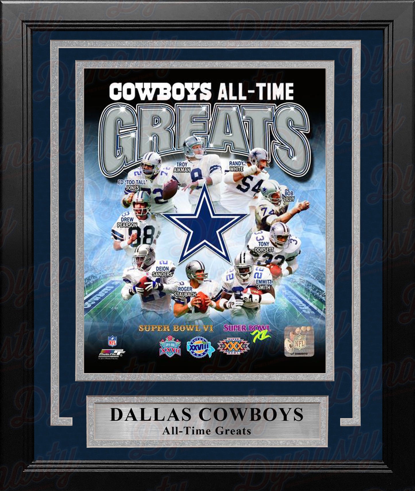 Dallas Cowboys All-Time Greats 8" x 10" Framed Football Photo
