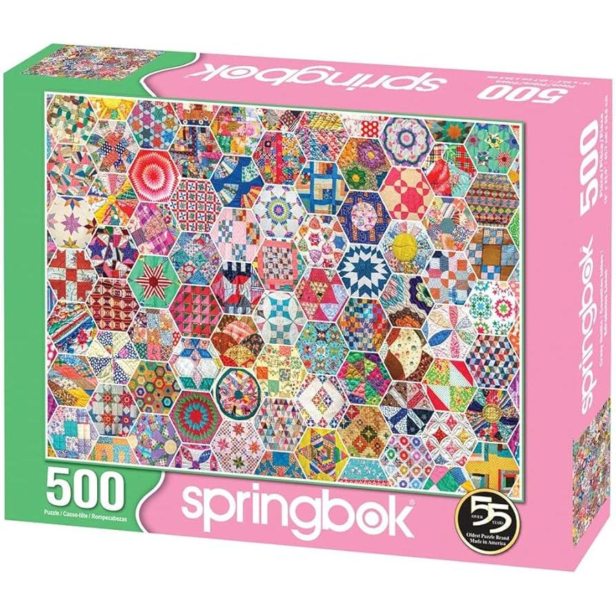 Crazy Quilts 500 Piece Jigsaw Puzzle Springbok
