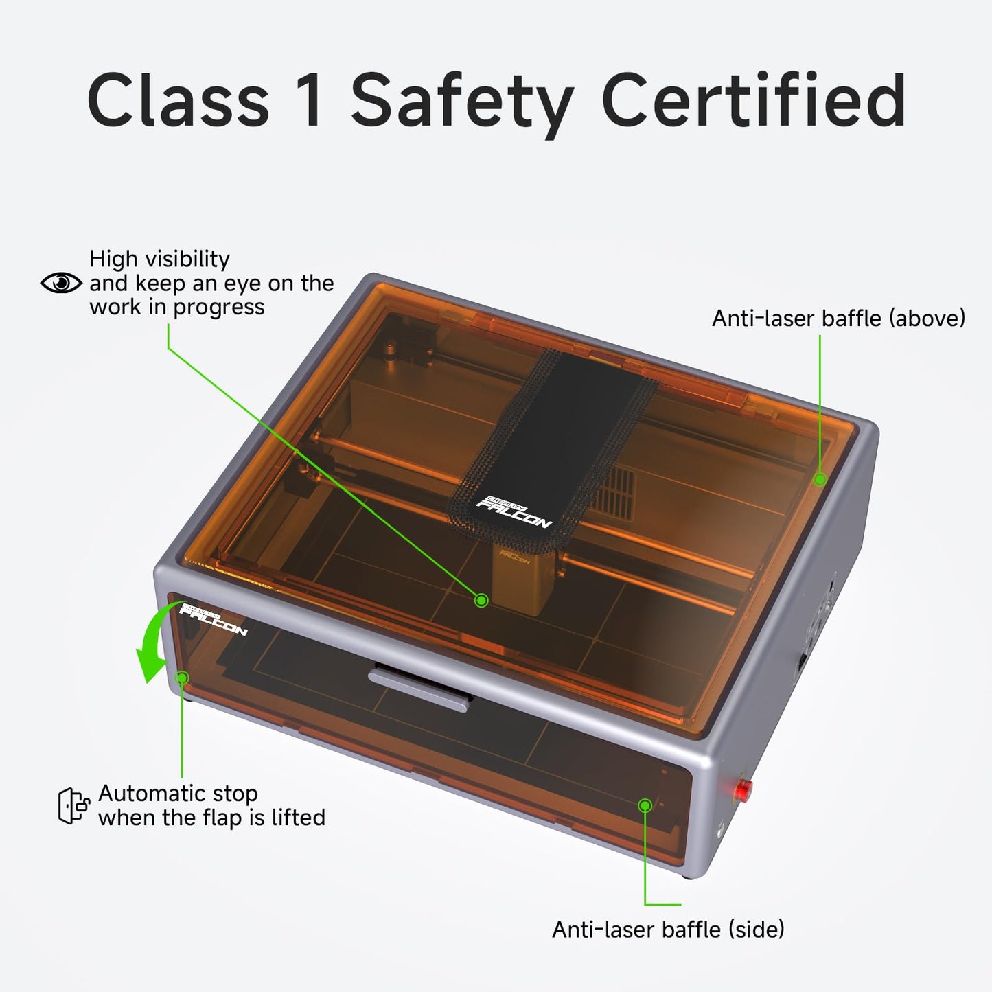 Creality Falcon A1 10W Laser Engraver, Enclosed Laser Cutter with Air Assist, HD Camera Positioning, Beginner-friendly, Class 1 Safety Laser Engravering Machine for Wood and Metal, Acrylic