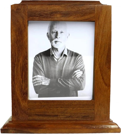 Portrait Urn  with Photo  Total Size 7"x7"x8"