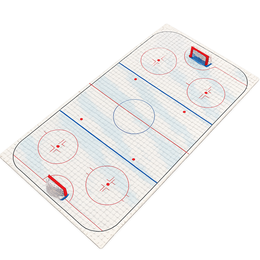 Hockey Rink Baseplate with Goals