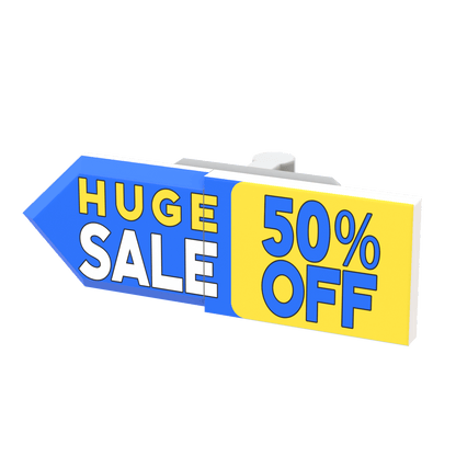 Spinner Sign "Huge Sale" - Custom Printed Minifig Scale - Made Using LEGO® parts