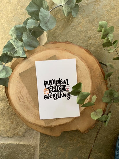 Pumpkin Spice Everything 2022 Autumn Seasonal Wall Home Decor Print by WinsterCreations™ Official Store
