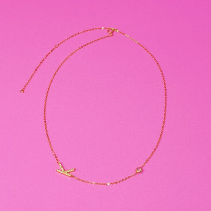 Finest Shine Initial Sterling Silver Necklace by Ellisonyoung.com