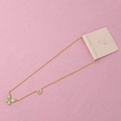 Double Shine Butterfly  Necklace by Ellisonyoung.com