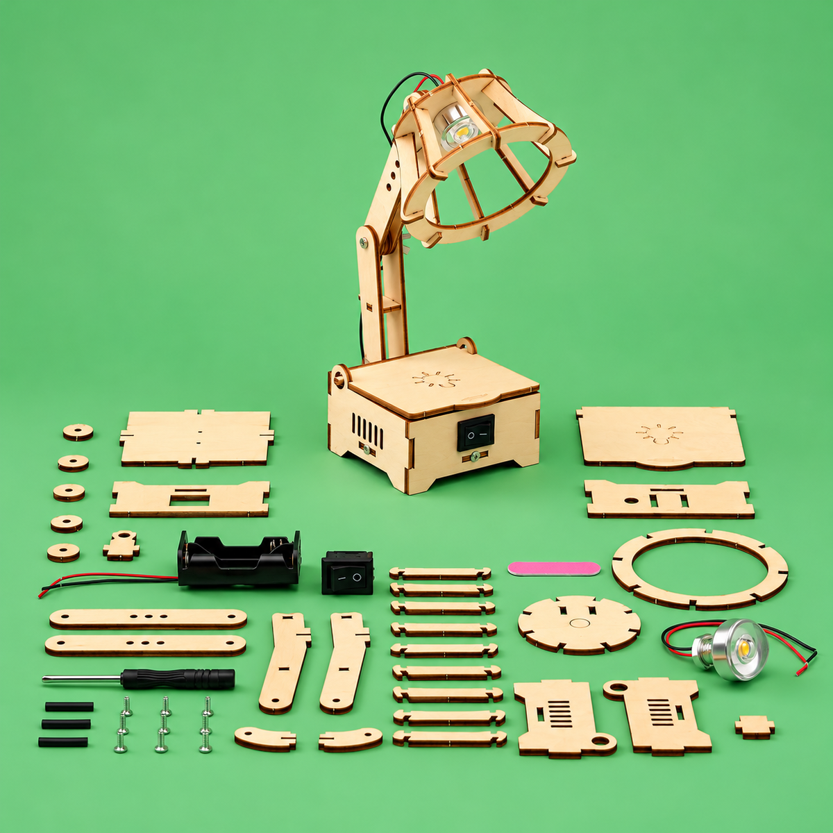 DIY Wooden Desk Lamp Kit