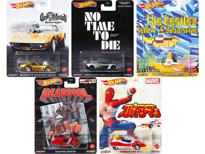 "Retro Entertainment 2021" 5 piece Set Diecast Model Cars by Hot Wheels  free shipping USA