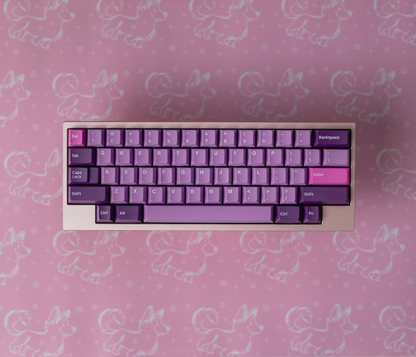 Pink Corgi Desk Mat