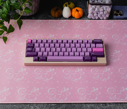 Pink Corgi Desk Mat