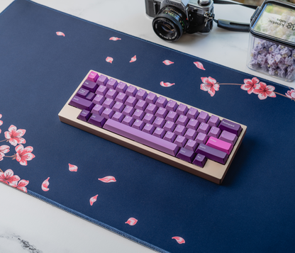 Navy Blossom Desk Mat