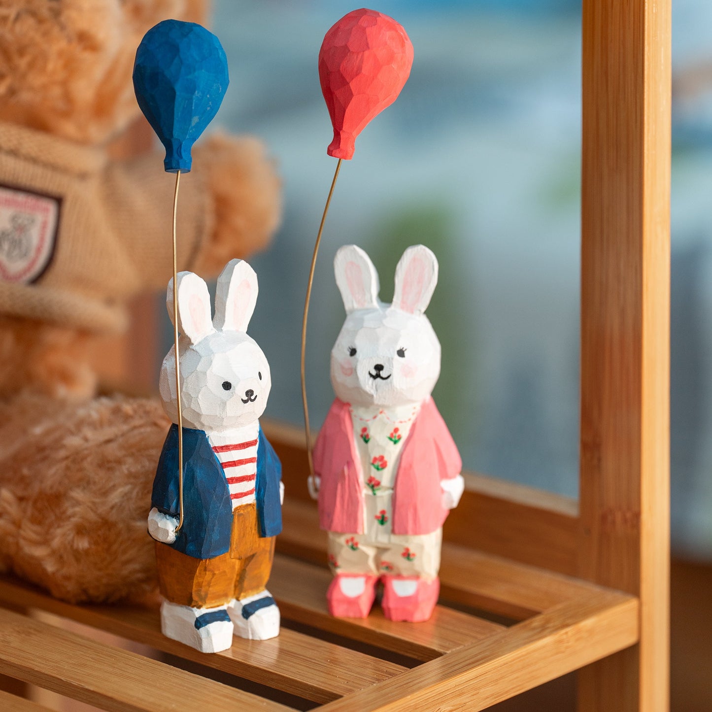 DIY Wooden Bunny Balloon Painting Kit