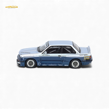 (Pre-Order) INNO64 PANDEM E30 M3 - Silver/Blue 1:64