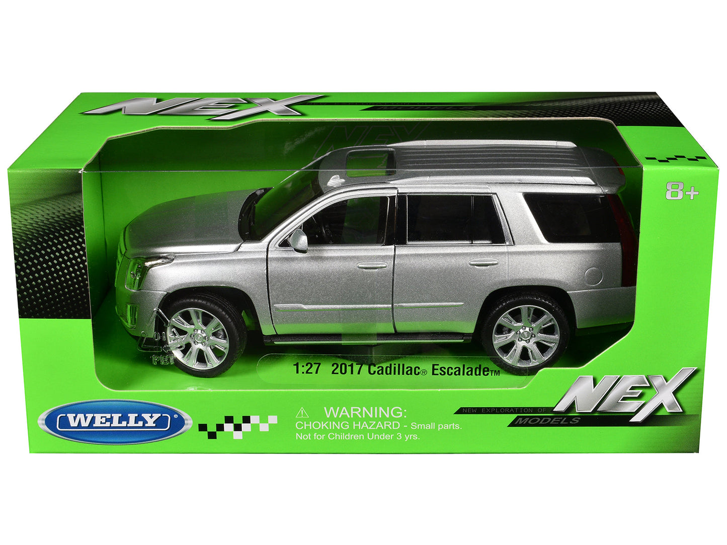 2017 Cadillac Escalade with Sunroof Silver Metallic 1/24-1/27 Diecast Model Car by Welly  free shipping USA