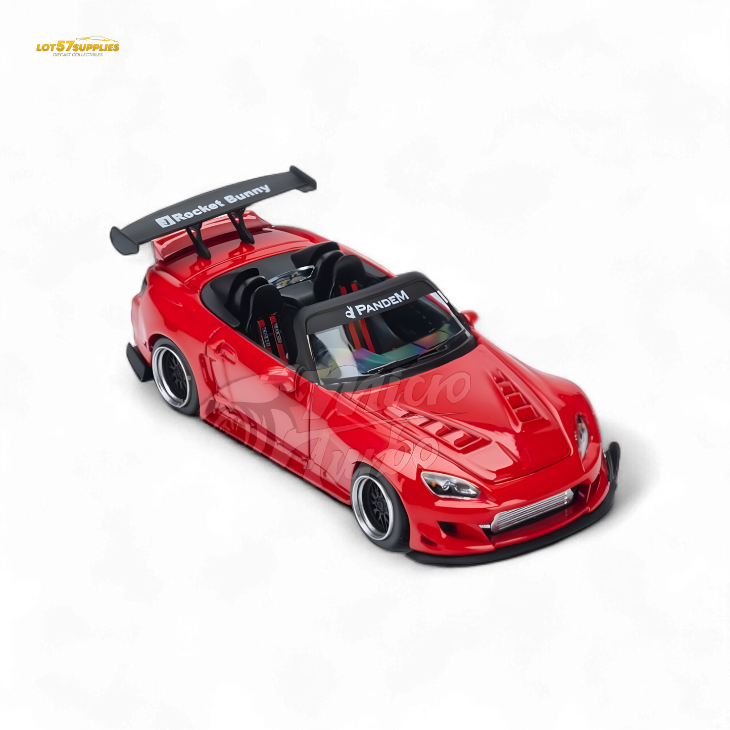 Microturbo Honda S2000 Roadster Pandem Rocket Bunny Aero Kit in Red 1:64