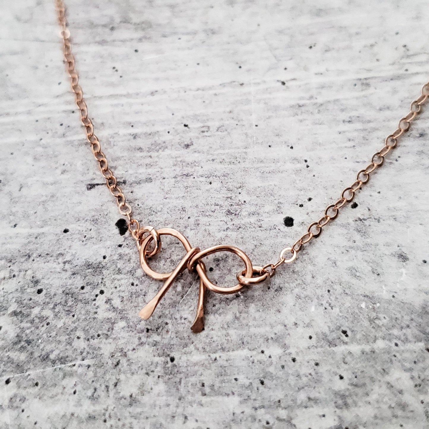 Dainty Bow Necklace by Salt and Sparkle