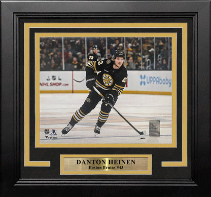 Danton Heinen in Action Boston Bruins 8" x 10" Framed Hockey Photo