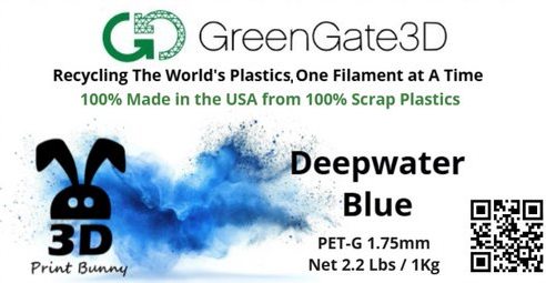 Deepwater Blue by 3DPrint Bunny: Recycled PET-G with ✨️SPARKLES✨️