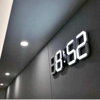 Digital 3D LED Wall/Desk Clock Alarm Big Digits Auto Brightness USB _mkpt44 by Js House