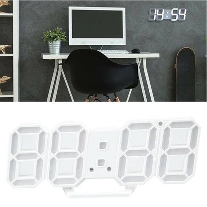Digital 3D LED Wall/Desk Clock Alarm Big Digits Auto Brightness USB _mkpt44 by Js House