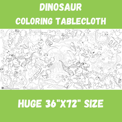 Dinosaur Coloring Tablecloth by Creative Crayons Workshop
