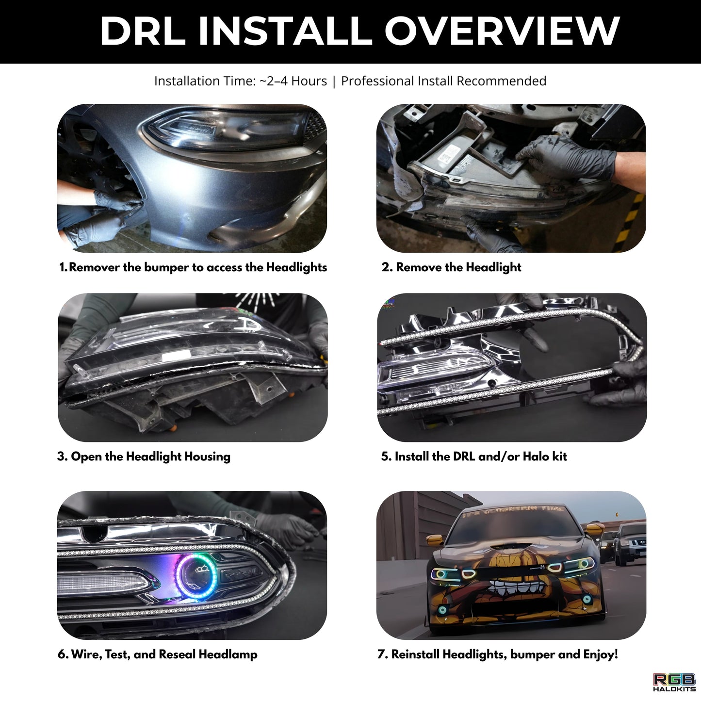 Dodge Charger Flow Series DRL Boards (2015-2024)