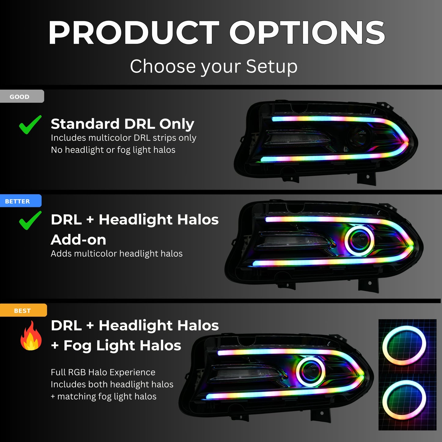 Dodge Charger Flow Series DRL Boards | Diffused LED (2015-2023)
