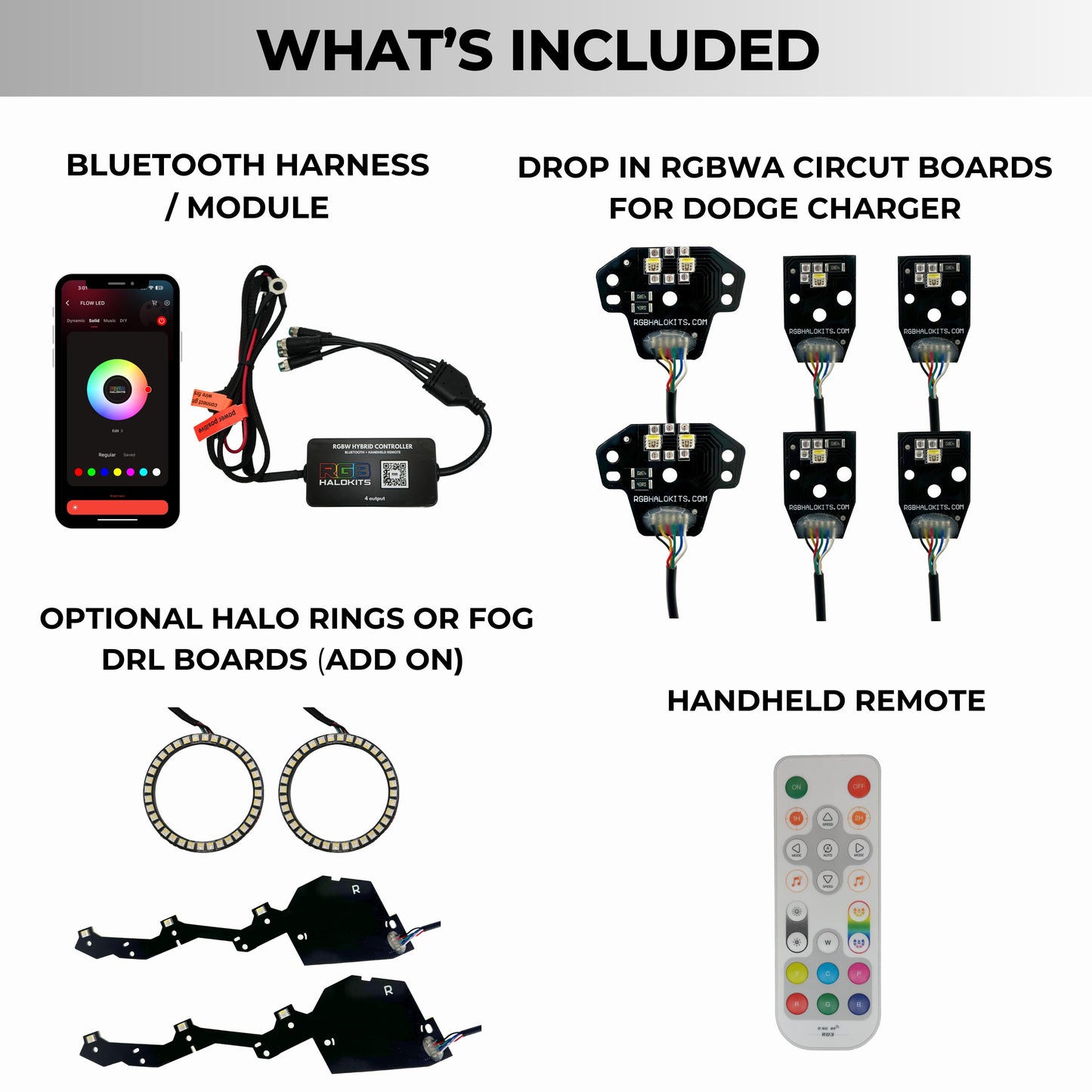 Dodge Charger RGBWA DRL Boards (2015-2024)