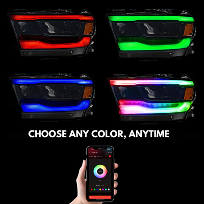Ram 1500 (Mid-Level Trim) Multicolor DRL Boards (2019-2024)