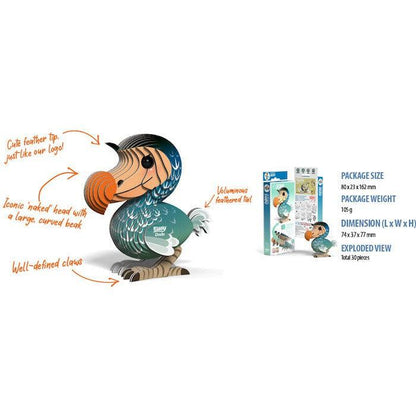 Dodo 3D Cardboard Model Kit Eugy