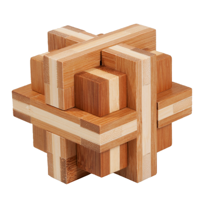 Double Cross 3D Bamboo Puzzle Fridolin