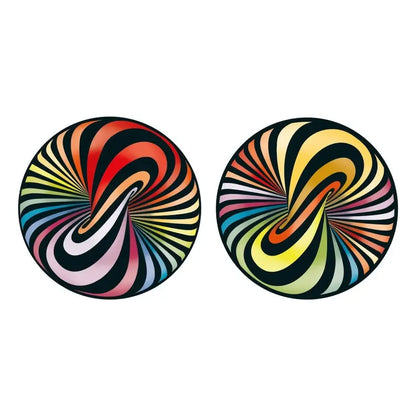 Double Lolly 88 Wood Piece Double-Sided Round Jigsaw Puzzle Curiosi