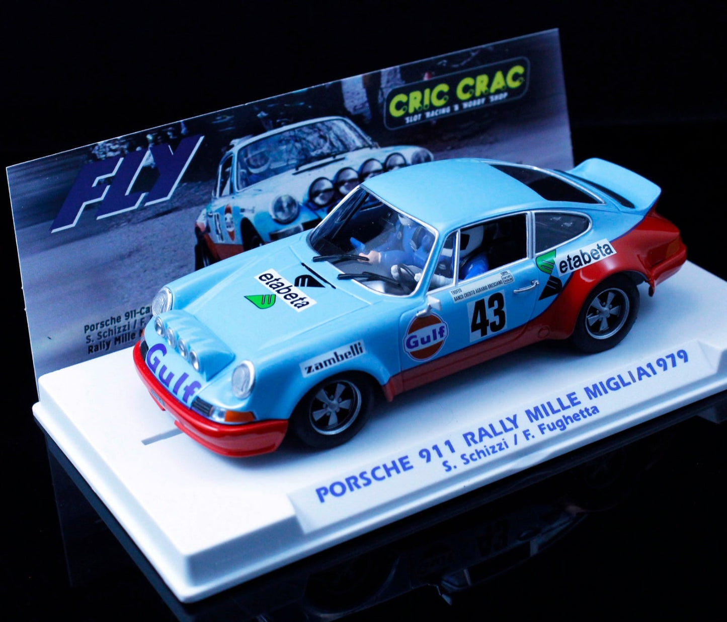 FLY Porsche 911 Carrera RS Gulf '79 Mille Miglia 1/32 Slot Car E2087 Cric Crac
