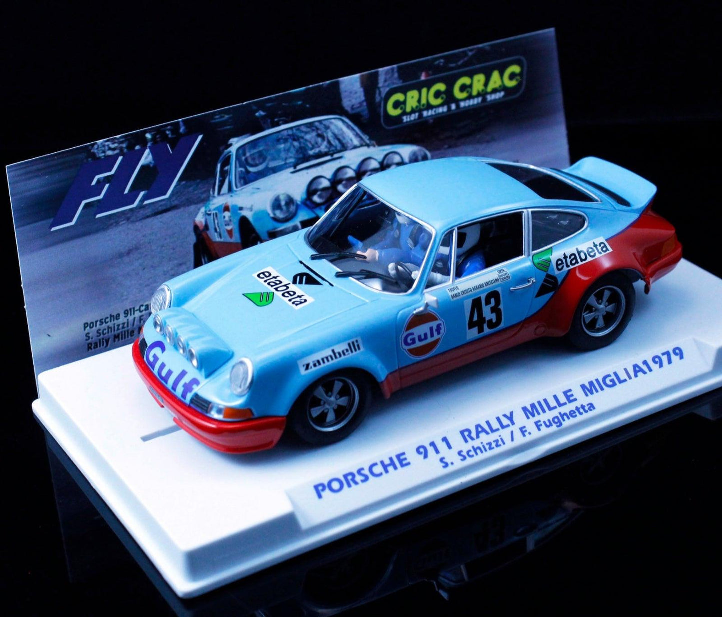 FLY Porsche 911 Carrera RS Gulf '79 Mille Miglia 1/32 Slot Car E2087 Cric Crac