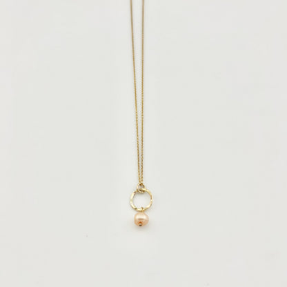 Pearl Drop Charm Necklace by Jennifer Cervelli Jewelry