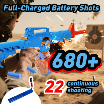 M16 Foam Dart Blaster – Semi-Automatic Electric Rifle with 22-Round Magazine & Shell Ejection