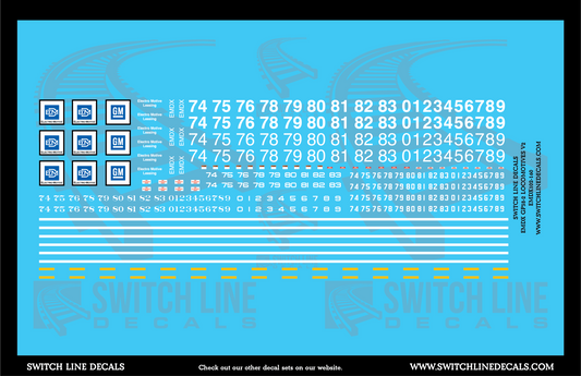 N Scale EMDX GP38-2 Locomotives V2 Decal Set