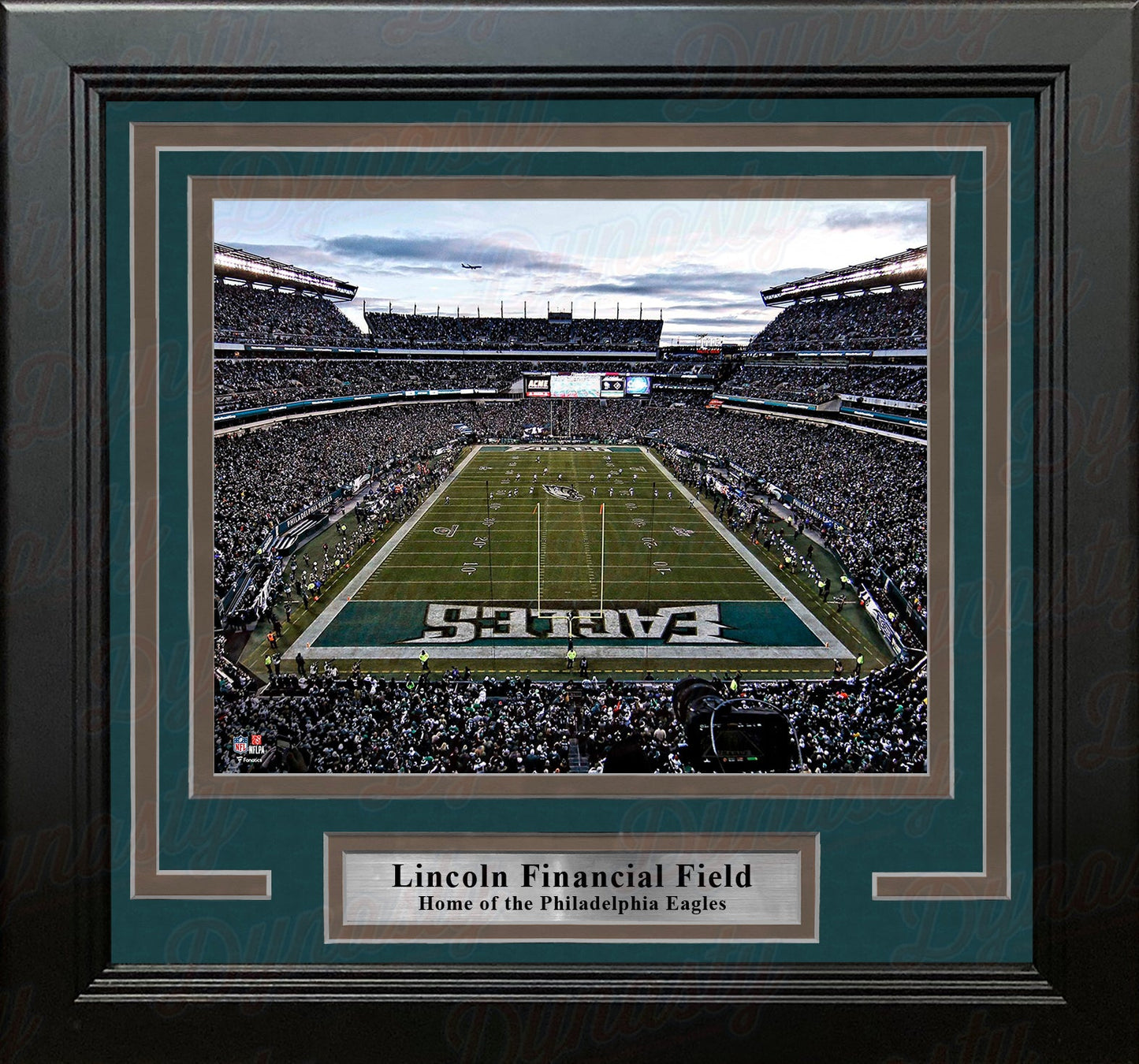Philadelphia Eagles Lincoln Financial Field End Zone View 8" x 10" Framed Football Stadium Photo