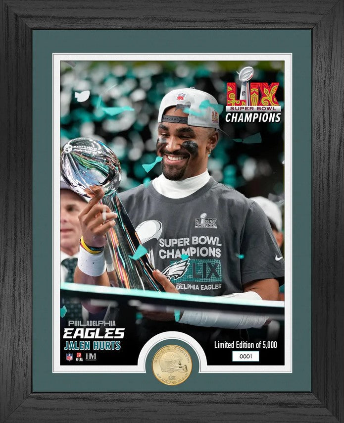 Jalen Hurts Philadelphia Eagles Super Bowl LIX MVP Bronze Coin Photo Mint