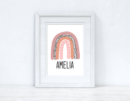 Earthy Pinks Rainbow Name Boho Children's Room Wall Bedroom Decor Print by WinsterCreations™ Official Store