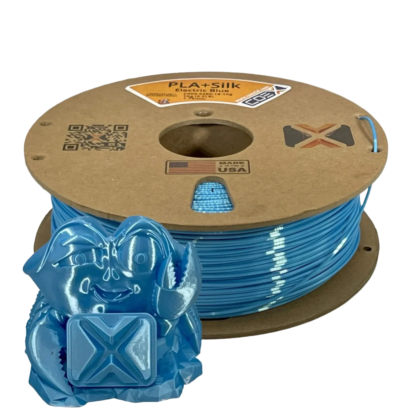 Electric Blue PLA+Silk