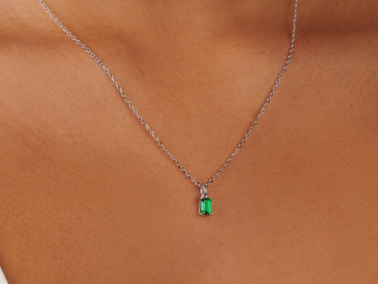 Emerald Silver Charm by Little Sky Stone