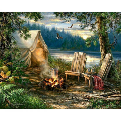 Evening at the Lake 500 Piece Jigsaw Puzzle Springbok