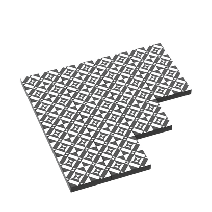 Black & White Tile for Floor & Wall - Custom Printed - Made Using a LEGO® Part